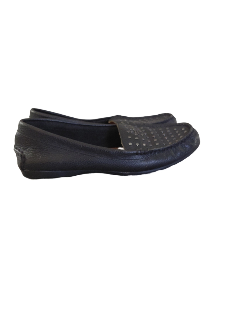Coach Black Pebbled Leather Studded Loafers Women's size 7 - Picture 7 of 12